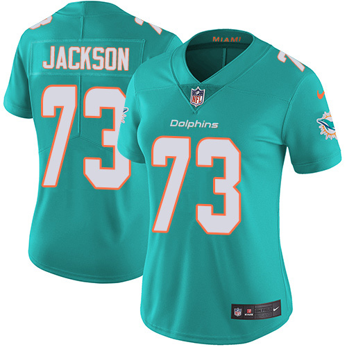 Nike Miami Dolphins #73 Austin Jackson Aqua Green Team Color Women Stitched NFL Vapor Untouchable Limited Jersey